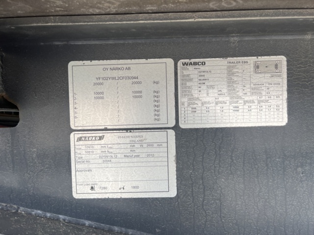 1243976-13 Skåptrailer - Närko D2YW13L12 -2012