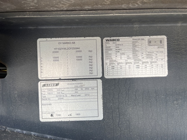 1243976-14 Skåptrailer - Närko D2YW13L12 -2012
