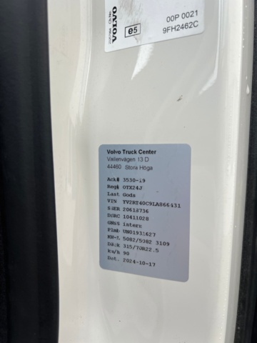 1243979-27 Skåpbil med bakgavellyft - Volvo FH 62 TR, 12.8 6x2 I-Shift, 510hk -2020