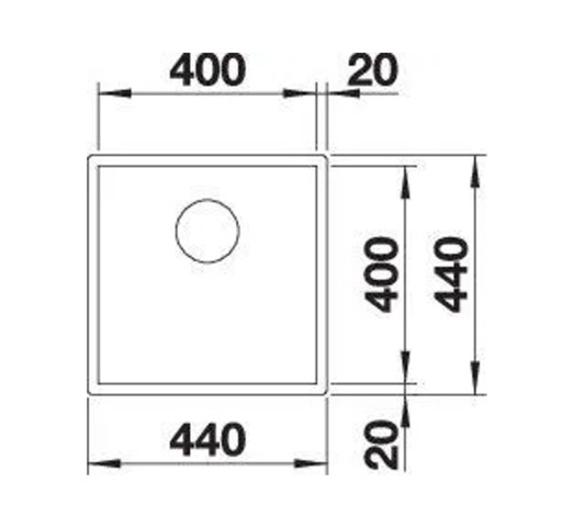1374357-2 Blanco Z-style 400-U sink, stainless steel - shipping included