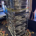 1355062-3 Stainless steel buffet containers, approx. 10 pieces including trolley