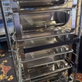 1355062-4 Stainless steel buffet containers, approx. 10 pieces including trolley