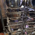 1355062-7 Stainless steel buffet containers, approx. 10 pieces including trolley
