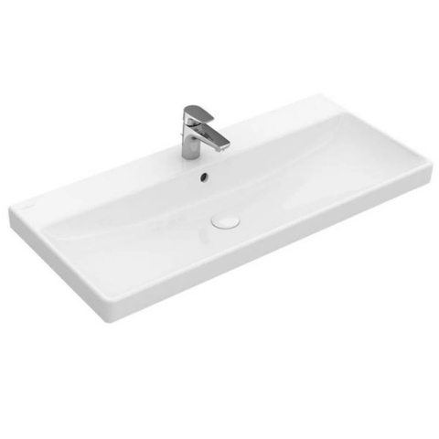 1375894-3 Washbasin – Villeroy & Boch, wall-mounted, 800×470, narrow edge, easy-to-clean ceramic