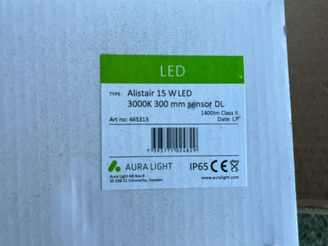1255955-2 5 plafonds with sensor led Alistair IP65 Aura Light