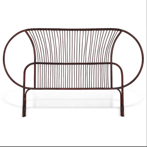 1376577-1 Harrington rattan headboard - Brown stained