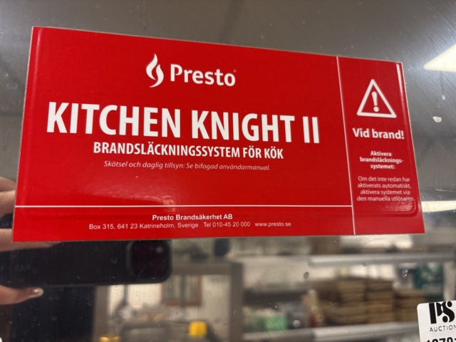 1370150-4 Brandsläckningssystem för storkök – Presto Kitchen Knight II
