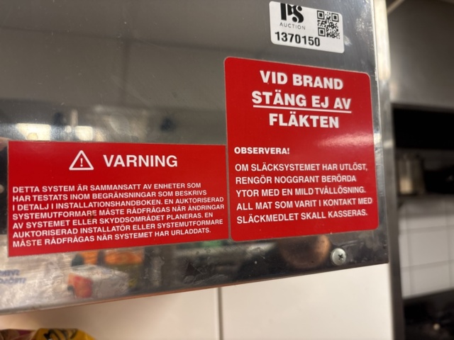 1370150-6 Brandsläckningssystem för storkök – Presto Kitchen Knight II