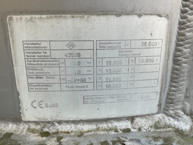 1277238-26 Silo trailer 55,000 liters - Feldbinder HEUT 55.4 -2010