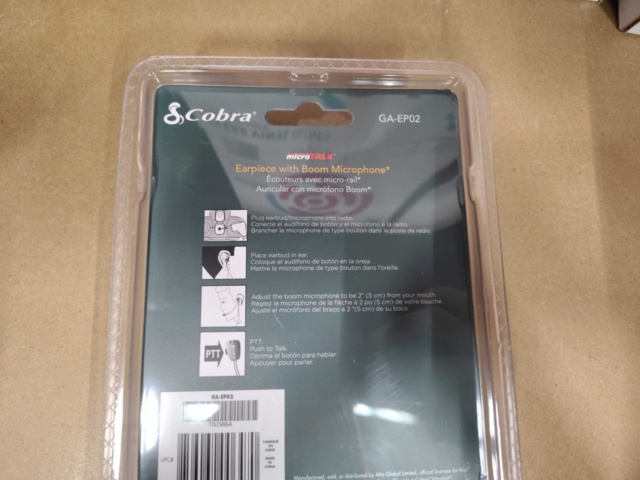 1378436-3 Headset, 32 pcs - Cobra GA-EP02