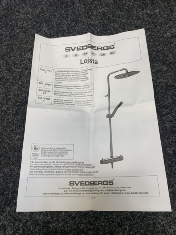 1371736-5 Duschset Svedbergs T Lojsta svart