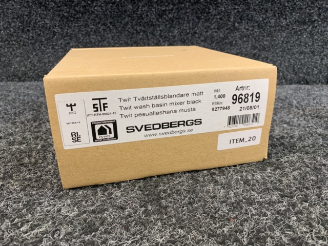1371769-3 Sink mixer Svedbergs Twit matt black