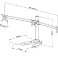1379291-5 Monitor stand iiglo MS300 for 3 x 13"-24"