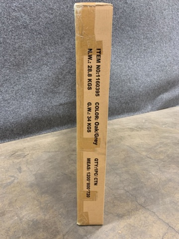 1379420-4 Skrivbord iiglo med innsynskärming och kabelhål - Ek