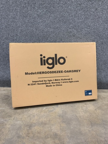 1379423-2 Skrivbord iiglo med innsynskärming och kabelhål - Ek