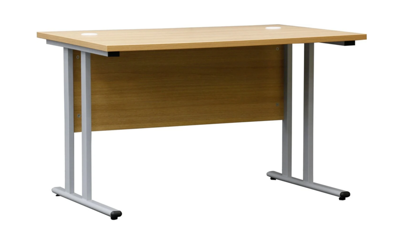 1379424-1 Skrivbord iiglo med innsynskärming och kabelhål - Ek