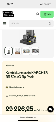 1379944-8 Combi scrubber Kärcher BR 30/4C BP Pack New condition