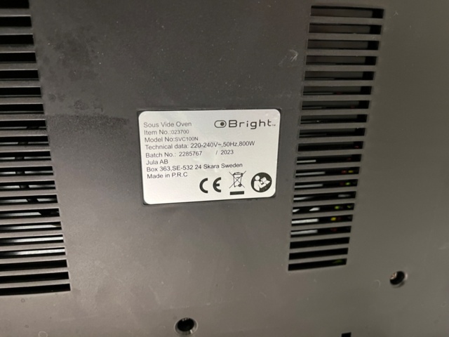 1204737-3 Bright Sous Vide oven and vacuum pack