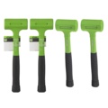 1380212-1 Non-rebound hammer, 4 pcs – Luna, 2×500 g & 2×800 g, steel shaft, recoil-absorbing, rubber-coated