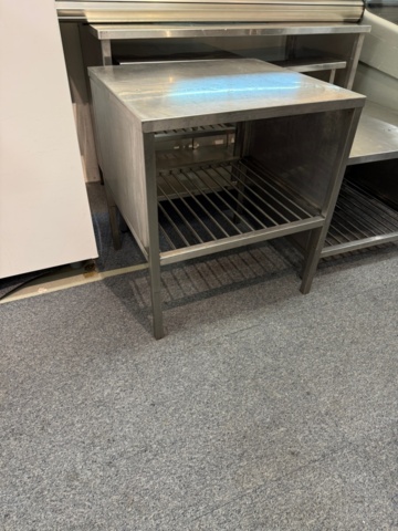 1176406-2 Rostfri avställningsbänk med underhylla ca 70x65x80 cm