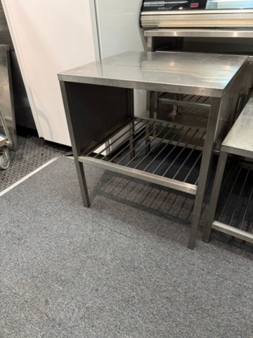 1176406-1 Rostfri avställningsbänk med underhylla ca 70x65x80 cm