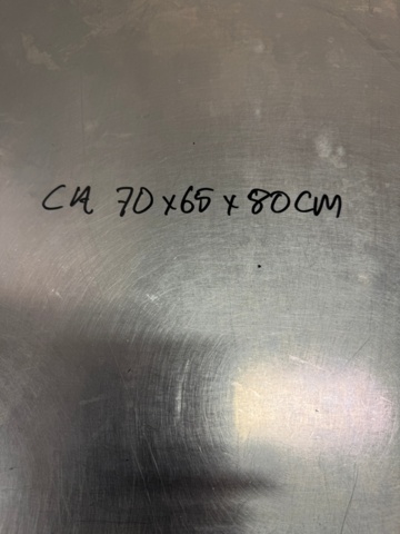 1176406-3 Rostfri avställningsbänk med underhylla ca 70x65x80 cm