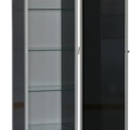 1380842-1 Revel white display cabinet 200x40 cm - Tinted glass