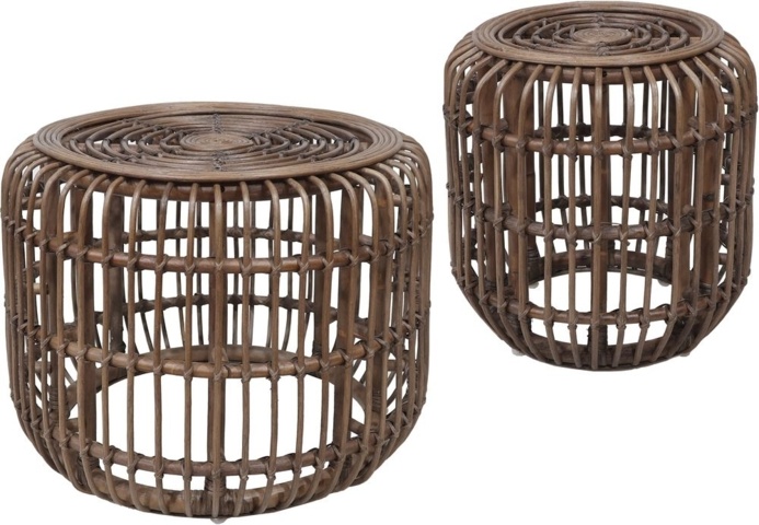 1380981-3 Edsta coffee table set Ø60/45 cm - Brown