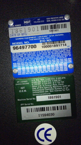 1380707-2 Slot machine IGT Trimline – Totally puzzled (2008)