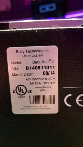 1380437-2 Card shuffler for poker, Bally Deckmate 2 (2014)