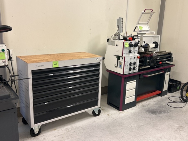 1360980-1 Svarv med verktygsvagn och tillbehör - Optimum TH 3309D -2022