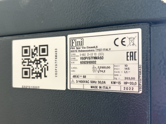 1361012-10 Skruvkompressor Fini K-Max 15-10 VS -2022