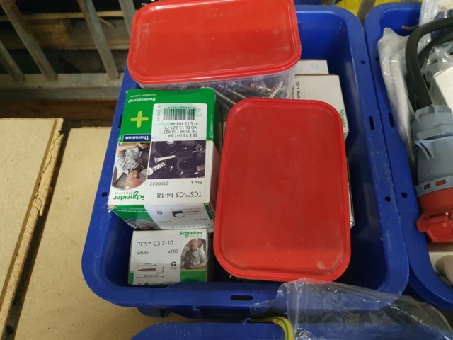 1381170-3 Large amount of different electrical installation materials