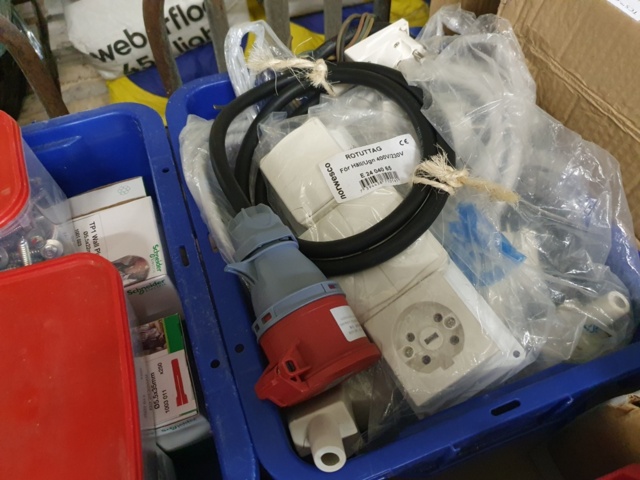 1381170-4 Large amount of different electrical installation materials