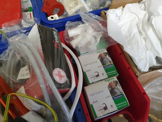 1381170-5 Large amount of different electrical installation materials