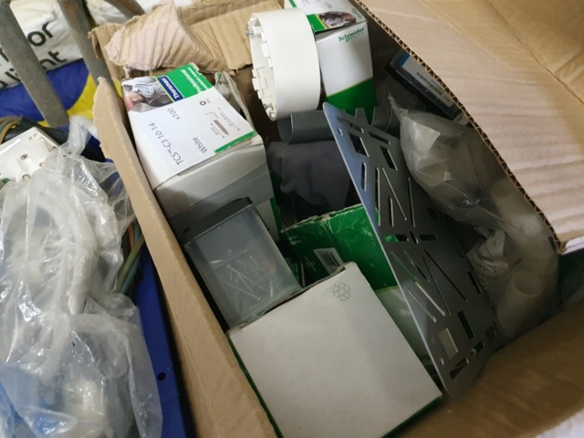 1381170-7 Large amount of different electrical installation materials