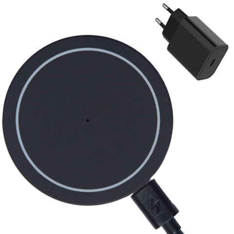 1381499-1 Trådlös laddare, 15 st - Samaray, magnetisk, 15W, inkl nätadapter