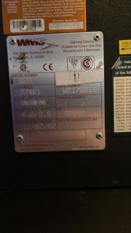 1380713-2 Slot machine WMS Blue bird 1 – Zeus (2007)