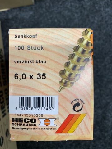 1381611-4 6 st förpackningar träskruv H-FIX TFX PLUS 6,0 x 35, HECO