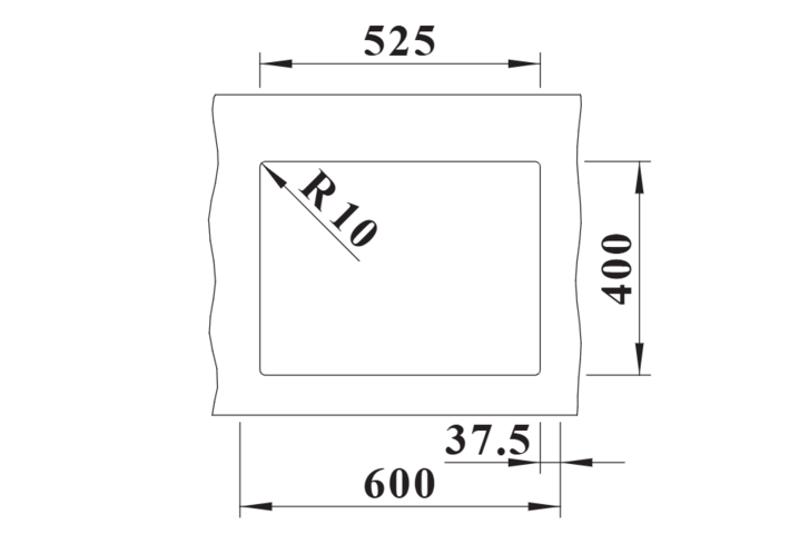 1369594-5 Sink - Blanco Rotan 340/160-U, Silgranit, Alumetallic
