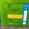 1382427-2 2 st Förpackningar Spik räfflad 2.8x75mm, Essve