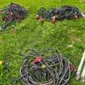 1381599-2 Construction equipment, 3 phase cables, straightedges, ladders, water hose