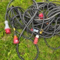 1381599-4 Construction equipment, 3 phase cables, straightedges, ladders, water hose