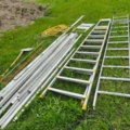 1381599-7 Construction equipment, 3 phase cables, straightedges, ladders, water hose