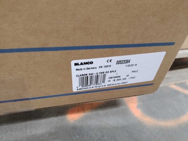 1369668-2 Diskho - Blanco Claron 340-U Durinox, rostfritt stål