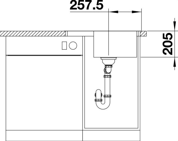 1369648-6 Sink - Blanco Lemis 45 S-IF Mini, Stainless steel