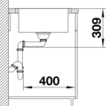 1369648-7 Sink - Blanco Lemis 45 S-IF Mini, Stainless steel