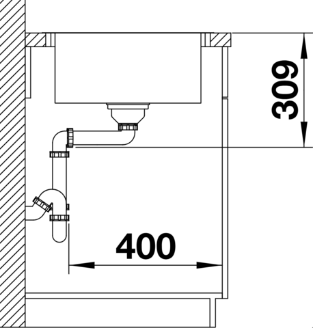 1369648-7 Sink - Blanco Lemis 45 S-IF Mini, Stainless steel