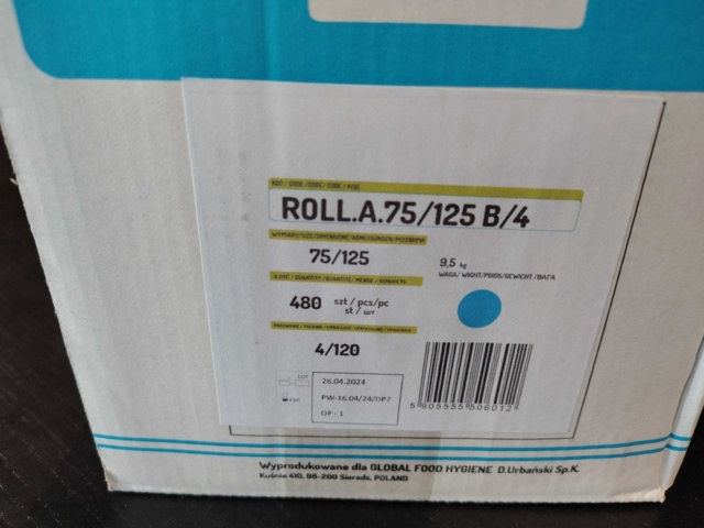 1383694-2 Apron, 960 pcs, blue, LDPE, 750x1250mm, 25my