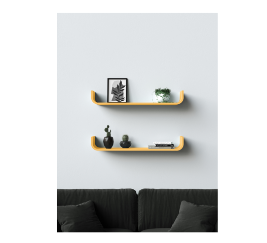 1383875-1 Vägghylla Flower, Sunny Yellow